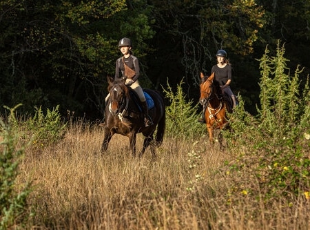 balade à cheval en amoureux